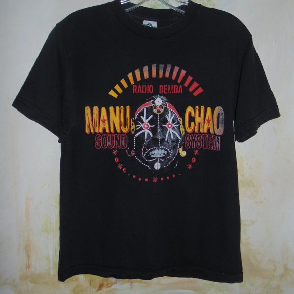MANU CHAO Rare Radio Bemba T-Shirt Concert Tour 2010 Sound System Mano Negra S - Picture 2 of 11